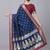 Blue color silk blend zaro woven work sarees