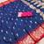 Blue color silk blend zaro woven work sarees
