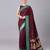 Magenta color silk blend zaro woven work sarees