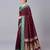 Magenta color silk blend zaro woven work sarees