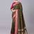 Mehendi color silk blend zaro woven work sarees