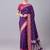 Purple color silk blend zaro woven work sarees