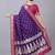 Purple color silk blend zaro woven work sarees