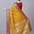 Yellow color silk blend zaro woven work sarees