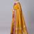 Yellow color silk blend zaro woven work sarees