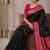 Black color silk blend zari woven weaving sarees