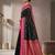 Black color silk blend zari woven weaving sarees