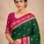 Green color silk blend zari woven weaving sarees