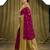 Magenta color silk blend zari woven weaving sarees