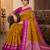 Mustard color silk blend zari woven weaving sarees