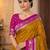 Mustard color silk blend zari woven weaving sarees