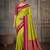 Parrot green color silk blend zari woven weaving sarees
