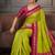 Parrot green color silk blend zari woven weaving sarees