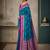 Sky blue  color silk blend zari woven weaving sarees