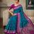 Sky blue  color silk blend zari woven weaving sarees