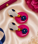 American Diamond Pave Donut Hoop Earrings