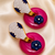 American Diamond Pave Donut Hoop Earrings