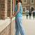 	Turquoise blue regular top