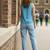 	Turquoise blue regular top