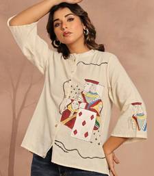 Off White printed regular top