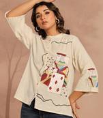 Off White printed regular top
