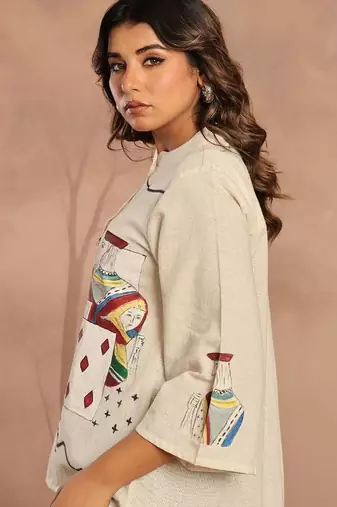 Off White printed regular top
