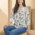White Regular tops Ethnic Motifs Print Round Neck
