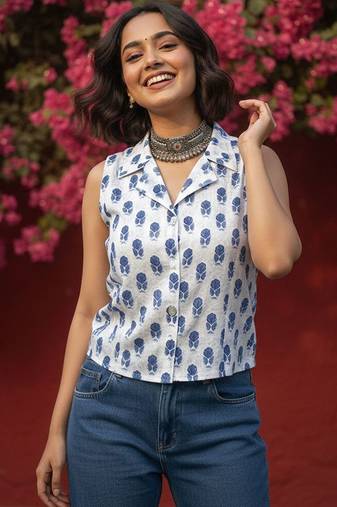 floral print top