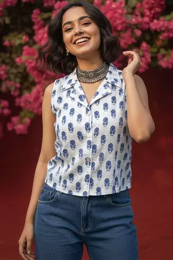 floral print top