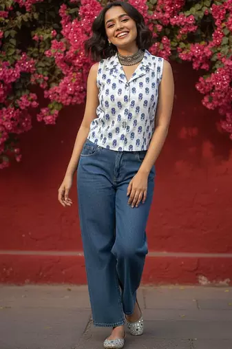 floral print top