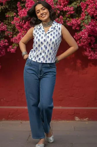 floral print top