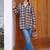 Geometric Print Cotton Shirt Style Top