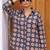 Geometric Print Cotton Shirt Style Top