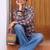 Geometric Print Cotton Shirt Style Top