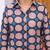Geometric Print Cotton Shirt Style Top