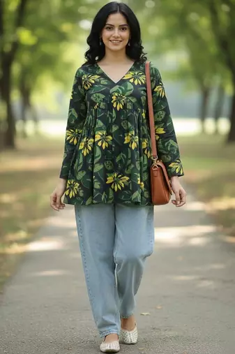 floral print top