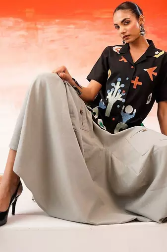 Print Shirt Style Top