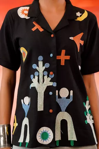 Print Shirt Style Top