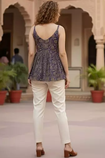 Floral Print Cotton Top