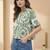 Floral Print Tropical Satin Shirt Style Top