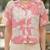 Floral Print Satin Shirt Style Top