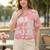 Floral Print Satin Shirt Style Top