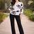 Floral Print Mandarin Collar Puff Sleeve Top