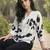 Floral Print Mandarin Collar Puff Sleeve Top