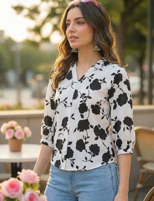 Floral Print Puff Sleeve Top 2