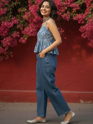 Floral Print Peplum Crop Top 2