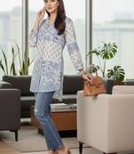 Print Ethnic Cotton Blend Top