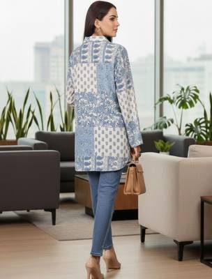 Print Ethnic Cotton Blend Top 4