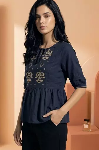 floral peplum top