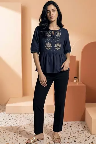 floral peplum top